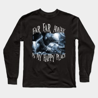 My Happy Place - Black & White Long Sleeve T-Shirt